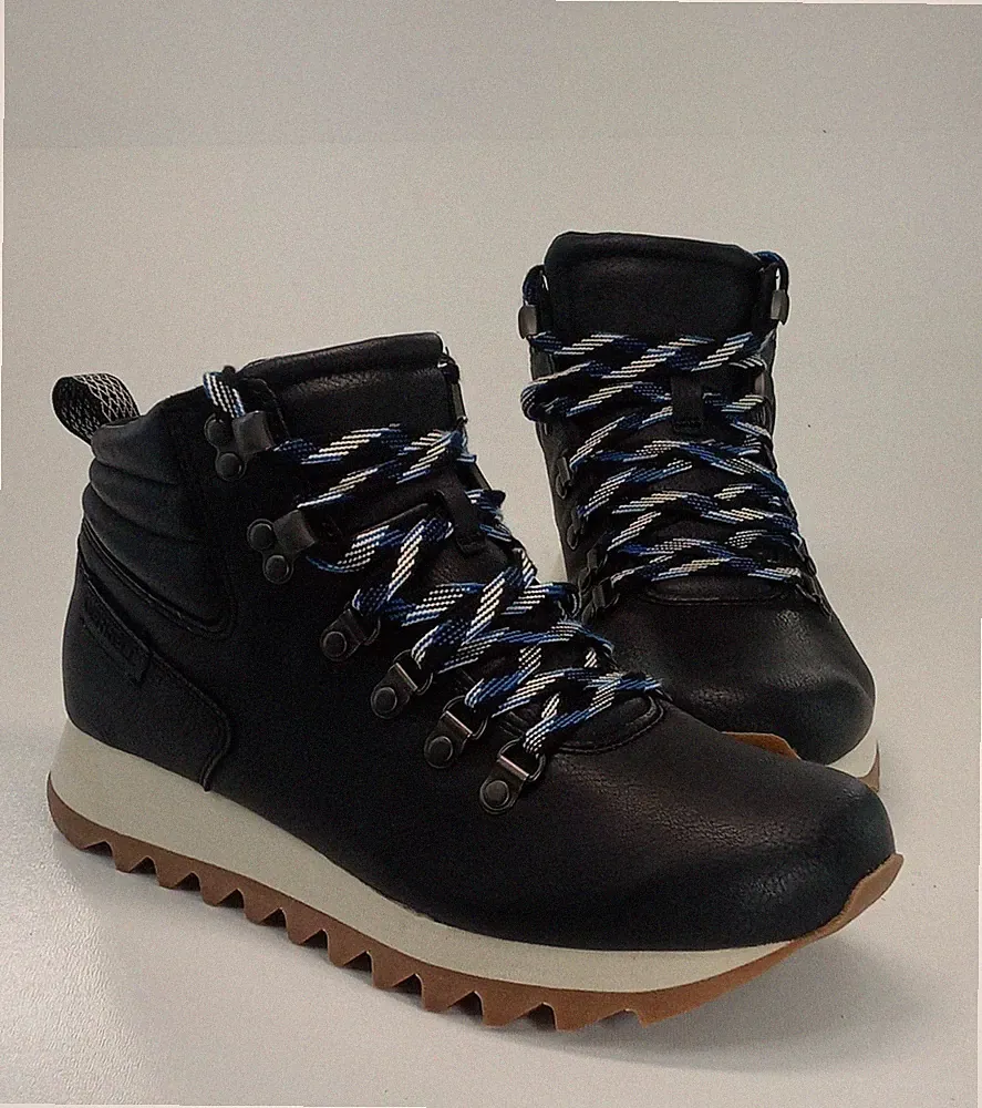 Merrell Alpine Hiker Women's Hiking Black Boots Black Vegan Leather Size 8